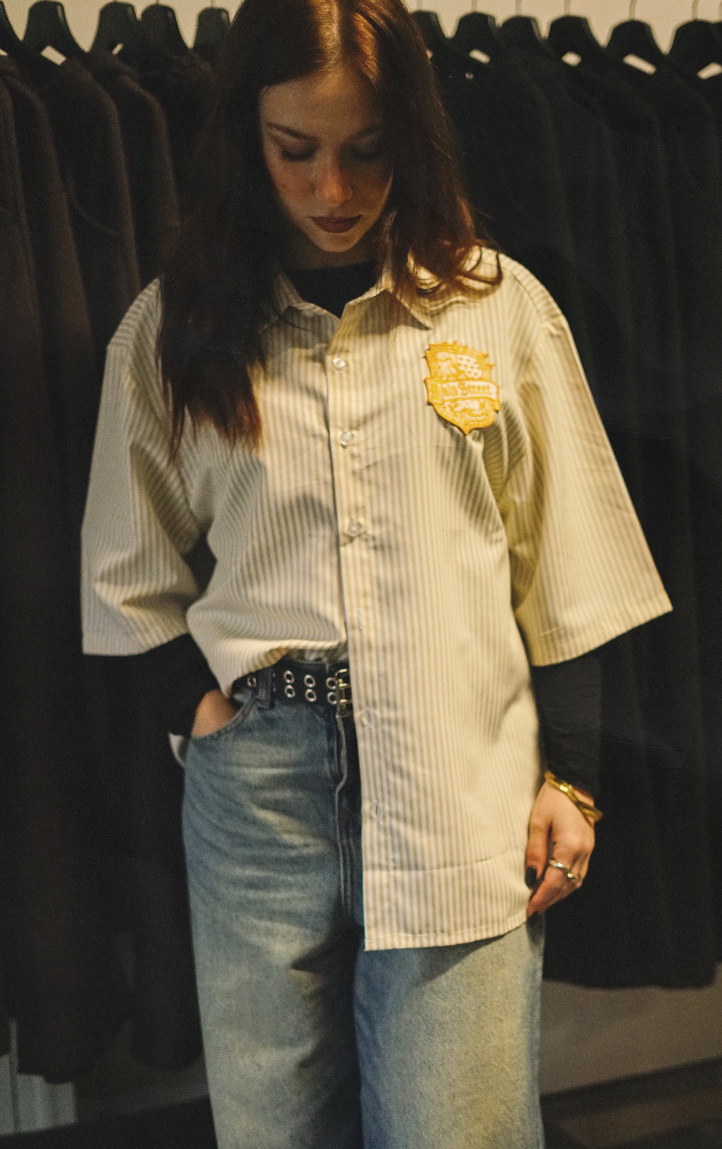 Camicia Manica Corta Tassorosso w/ Embroidered Patch