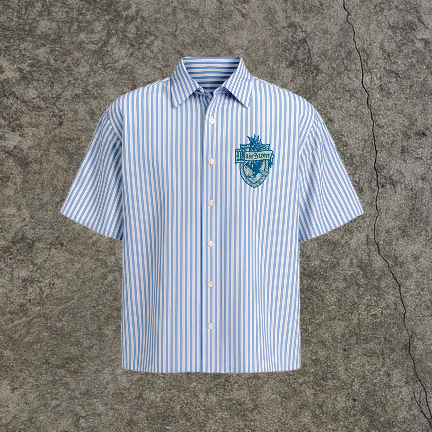 Camicia Manica Corta Corvonero w/ Embroidered Patch