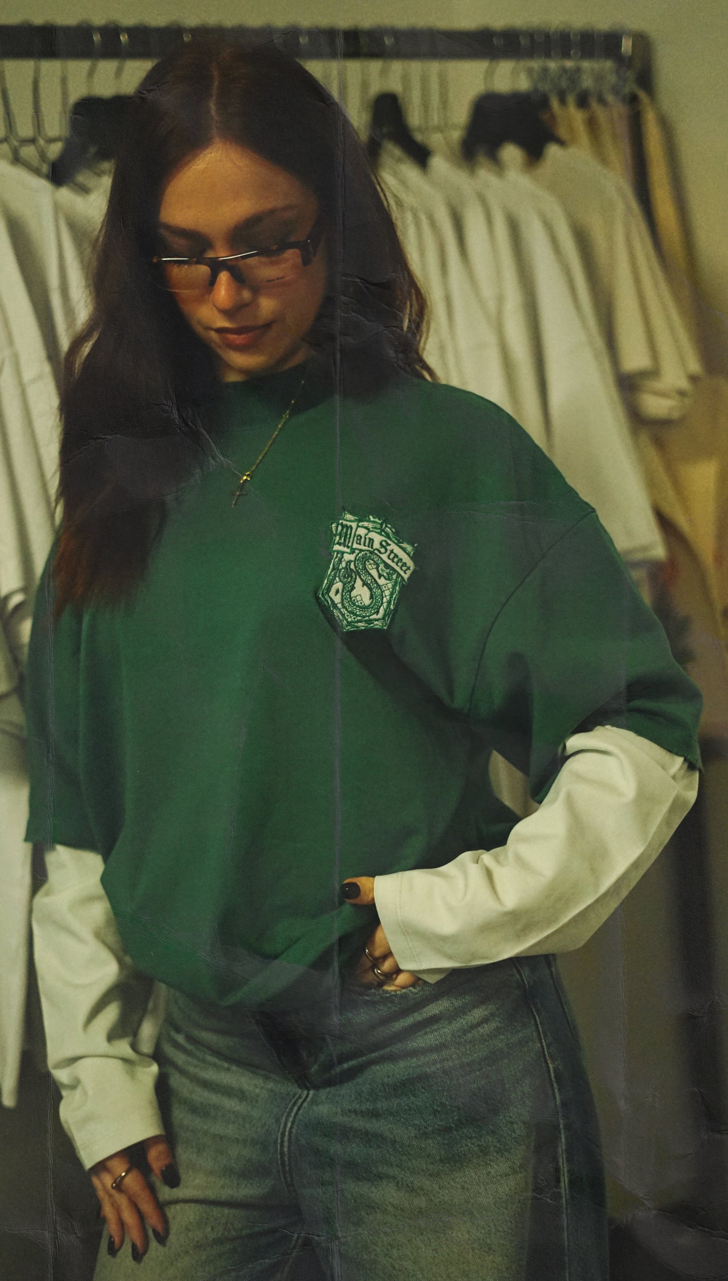 Slytherin Longsleeve w/ Embroidered Patch