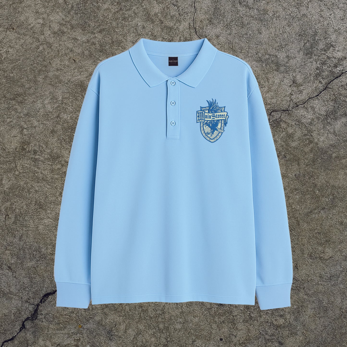 Polo Maniche Lunghe Corvonero w/ Embroidered Patch