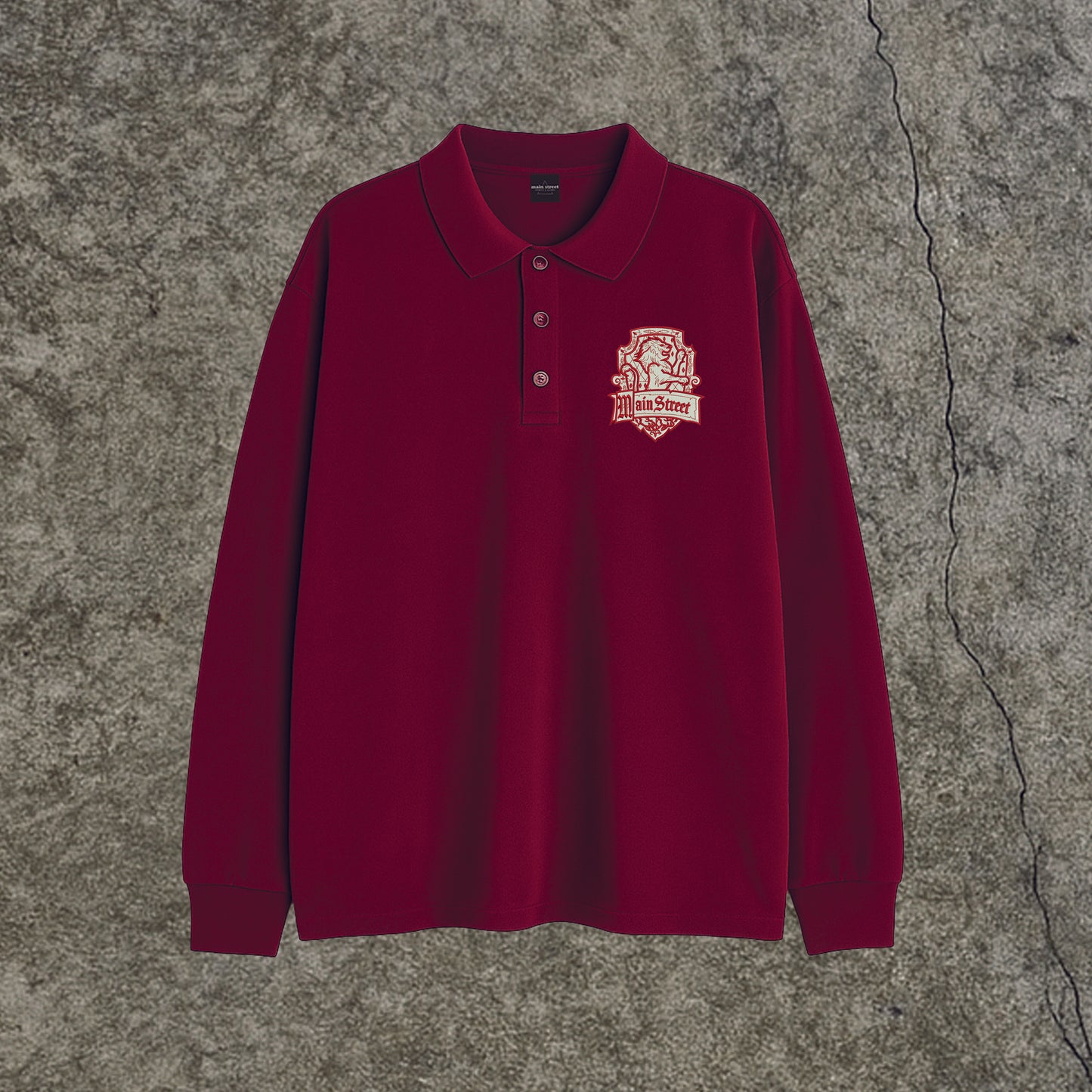 Polo Maniche Lunghe Grifondoro w/ Embroidered Patch