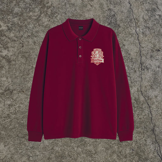 Polo Maniche Lunghe Grifondoro w/ Embroidered Patch